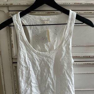 Aeropostale White Eyelet Crop Tank Top